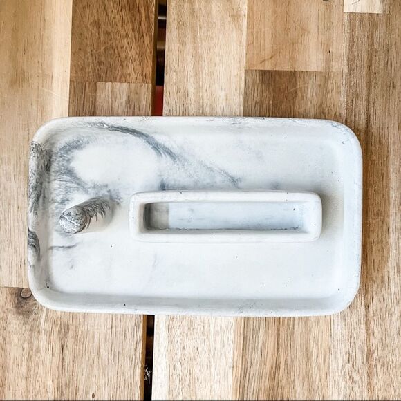 Marbled cement phone & ring holder - Picture 1 of 11